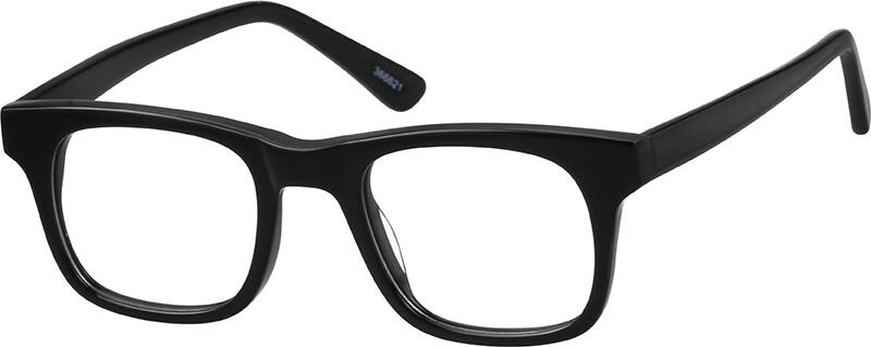 Black Classic Horn-Rim Square Eyeglasses #3666 | Zenni Optical Eyeglasses