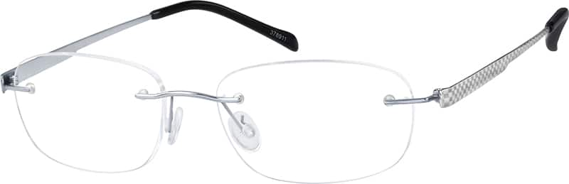 Silver Rimless Pure Titanium Frame #3789 | Zenni Optical Eyeglasses