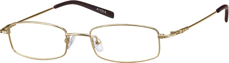 Gold Metal-Alloy Rectangular Eyeglasses #4115 | Zenni Optical Eyeglasses