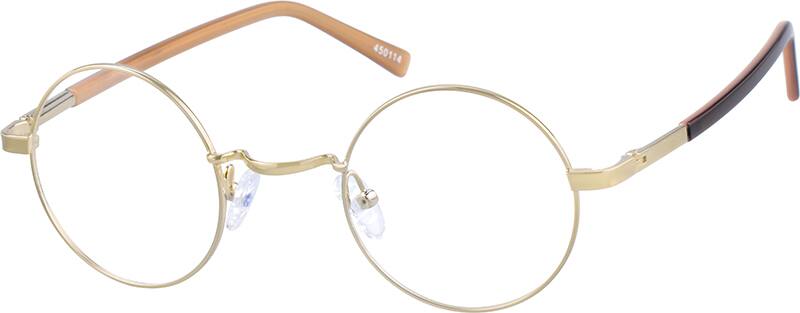 Gold Stainless Steel Full-Rim Frame with Acetate Temples #4501 | Zenni ...