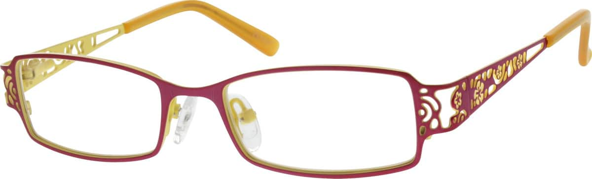 Pink Stainless Steel Full-Rim Frame With Spring Hinges #6885 | Zenni ...