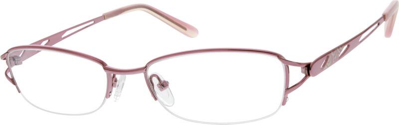 Pink Half-Rim Stainless Steel Frame #7908 | Zenni Optical Eyeglasses