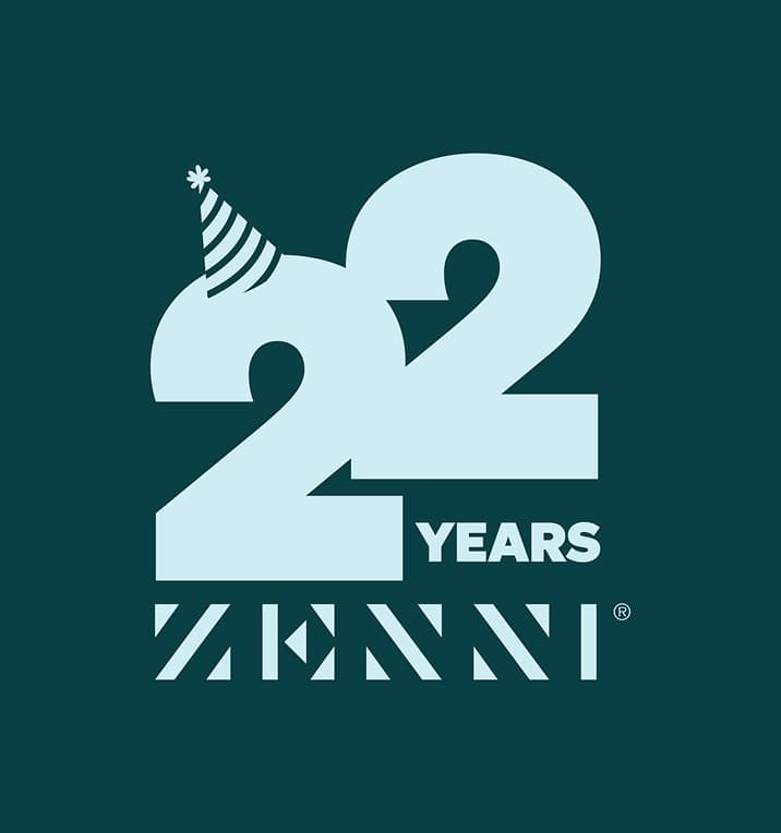 22 years of Zenni logo