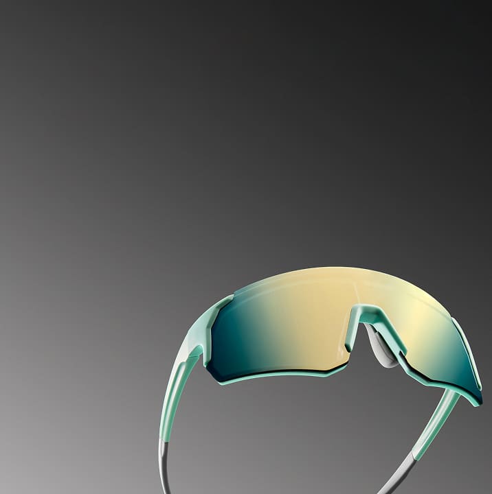 Sunglasses under the title “Sports Performance.” Superior performance. Polarized, impact-resistant lenses, lightweight frames, rubberized temple tips and nose pads, and 100% UV protection. 'Shop now' button. Style no. T02071619.