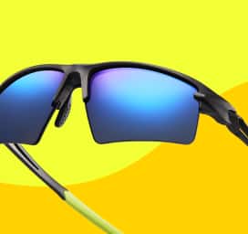 Rectangular sunglasses with brown tinted lenses for UV protection