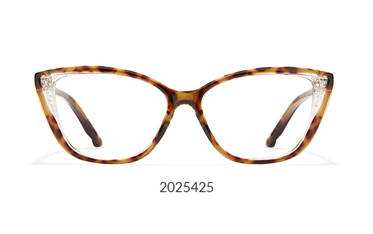Add a bit of sparkle to your evening or everyday look with these cat-eye glasses 2025425 that feature rhinestone accents on the outer corners.