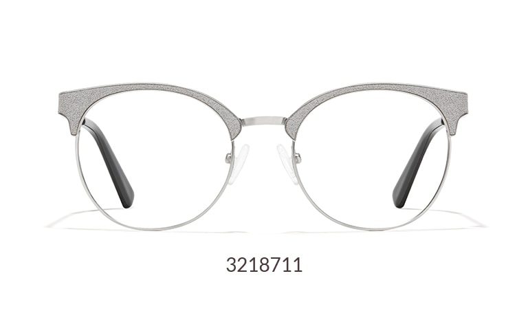 With a sophisticated shimmery brow, these round glasses 3218711 add just the right amount of glam to any outfit.