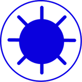 An illustrated sun icon.