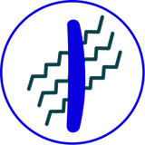 A lens icon with jagged lines across it.