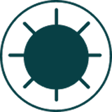 An illustrated sun icon.
