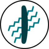 A lens icon with jagged lines across it.