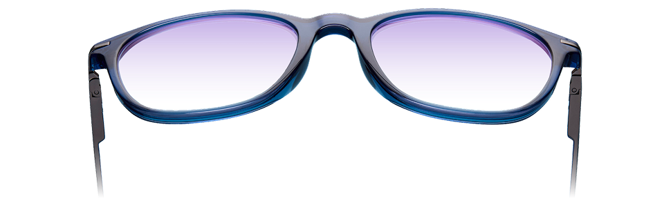 High-quality transparent frames with blue light lenses.