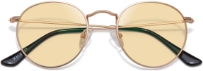 Image of a pair of Zenni glasses with blokz anti-fatigue lenses. 