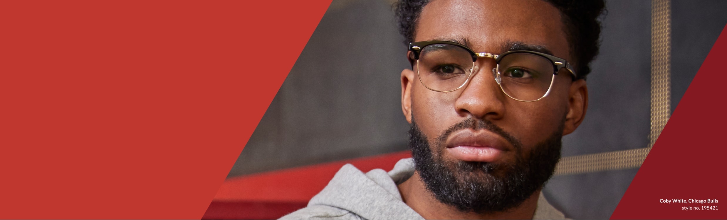 Image of Coby White wearing Zenni browline glasses #195421.
