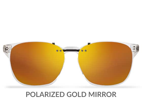 Polarized Clip On Flip Up Sunglasses Mirrored Clip for Myopia Glasses  Driving | eBay