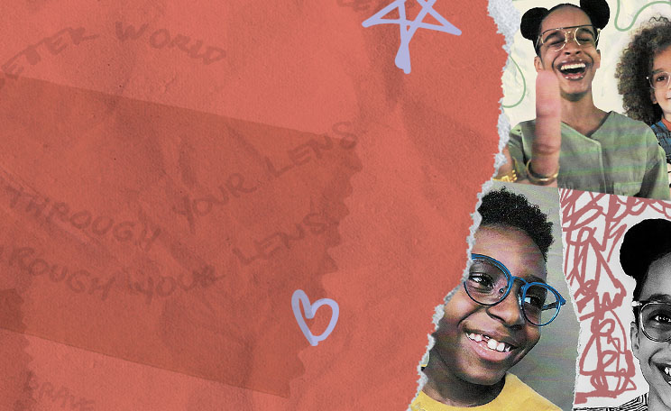 Planet CB by Coco and Breezy and Zenni. Introducing an inspired eyewear collection for today’s conscious kids. Shop now. Images of children against a graffiti wall, wearing Zenni glasses.