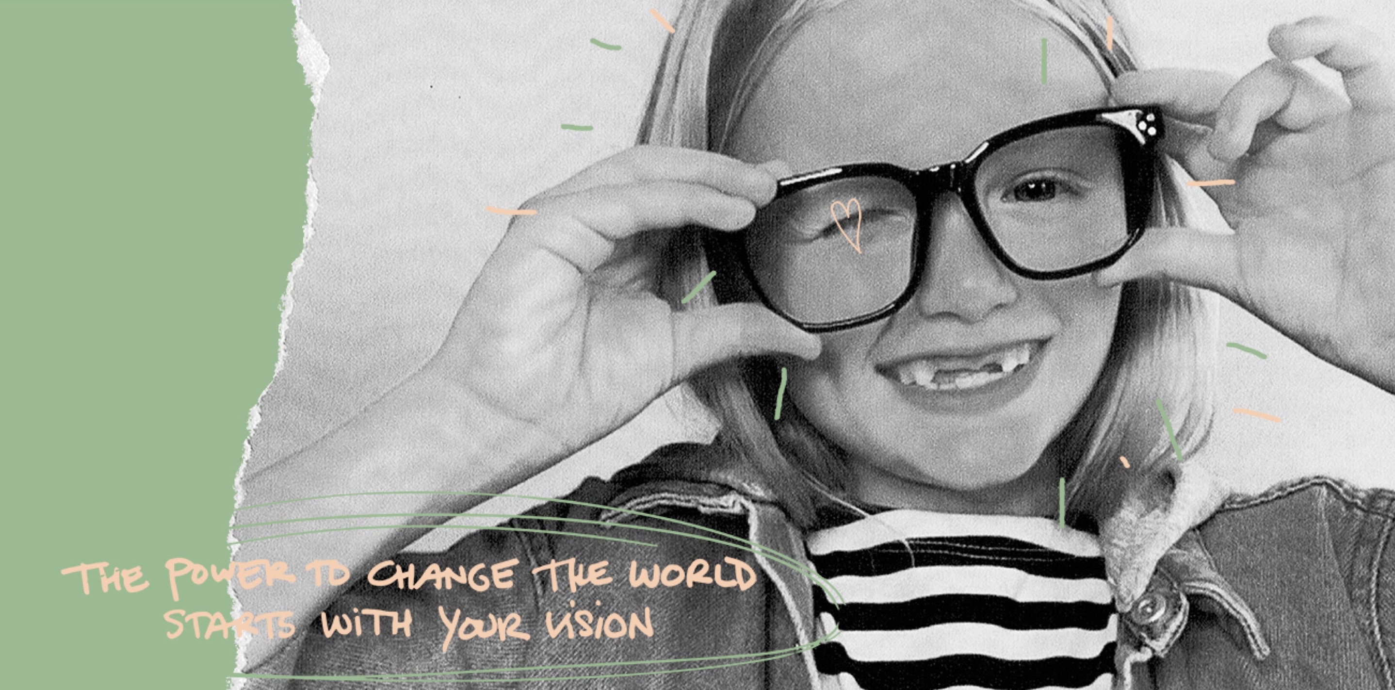 Everybody's Welcome. A black and white image of a girl wearing frame I AM GRATEFUL #2034221.