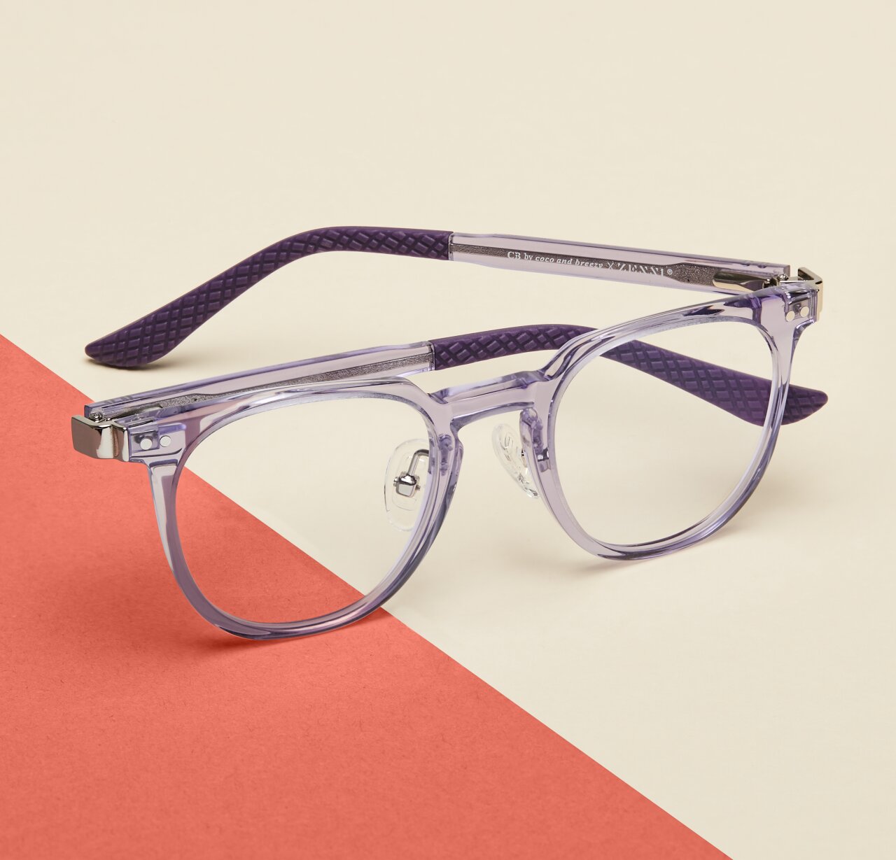 Image of Zenni round glasses #4448017 I am smart, against a cream and orange background.