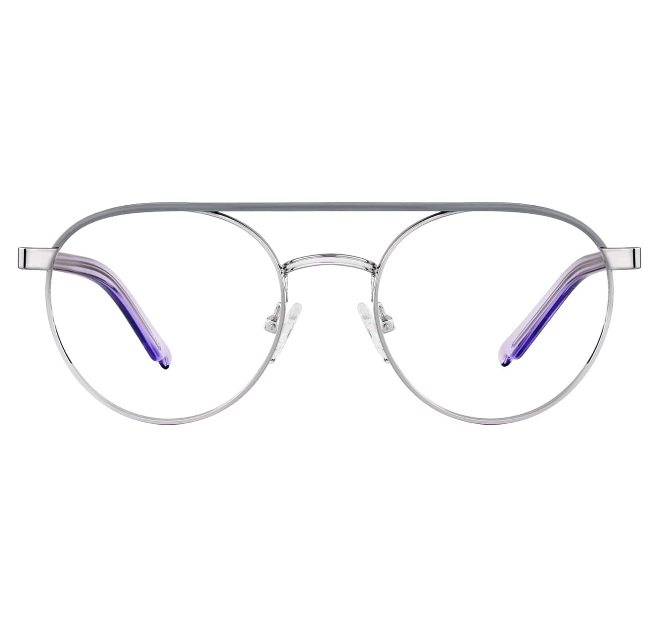 Image of Zenni silver aviator glasses #1913011 I am brave