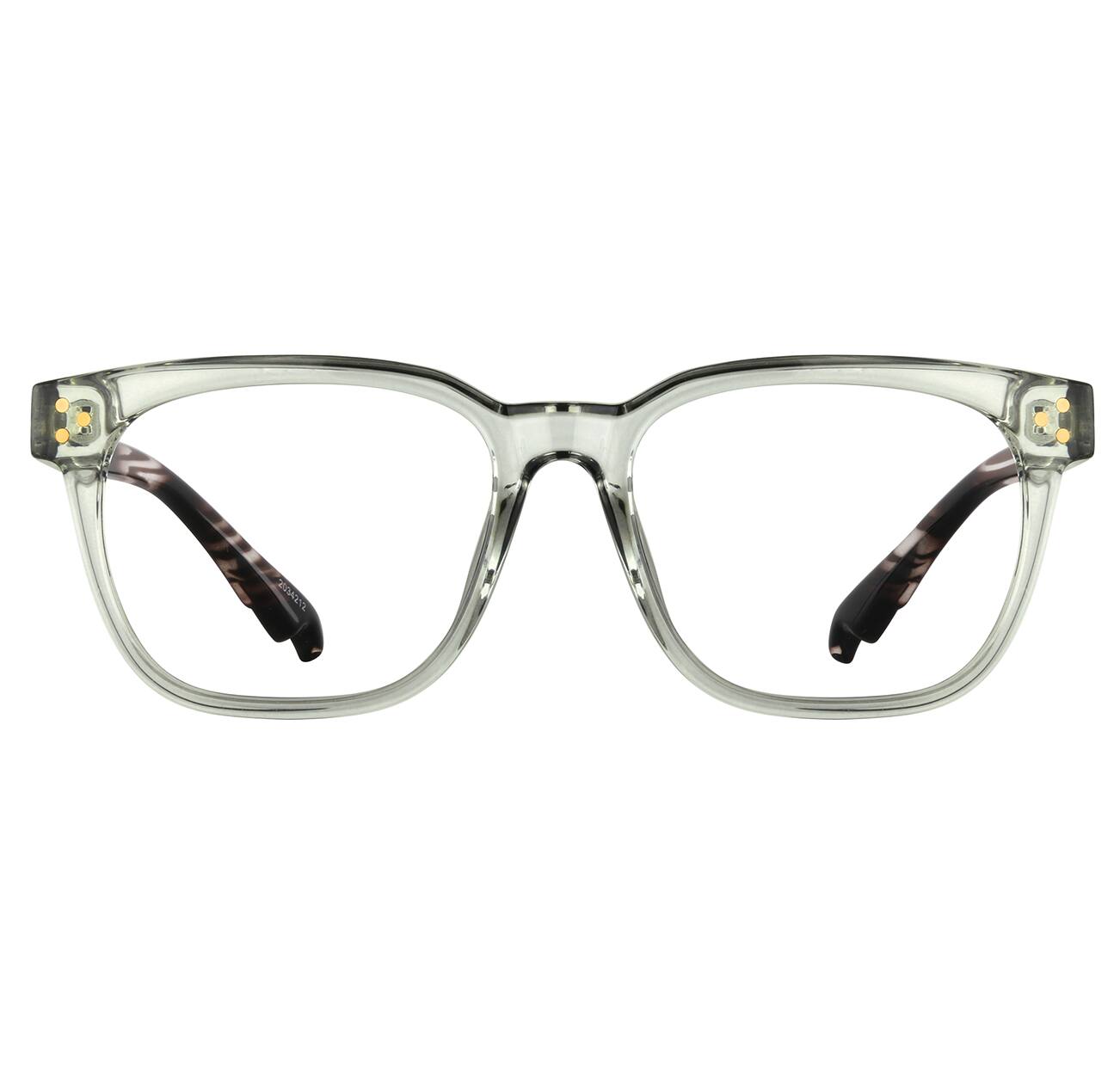Image of Zenni gray square glasses #2034112 I am grateful.