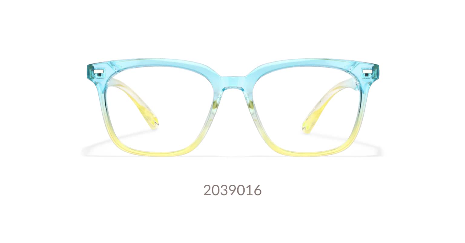 Image of zenni remakes andaman kids' square glasses #2039016 against a white background. 