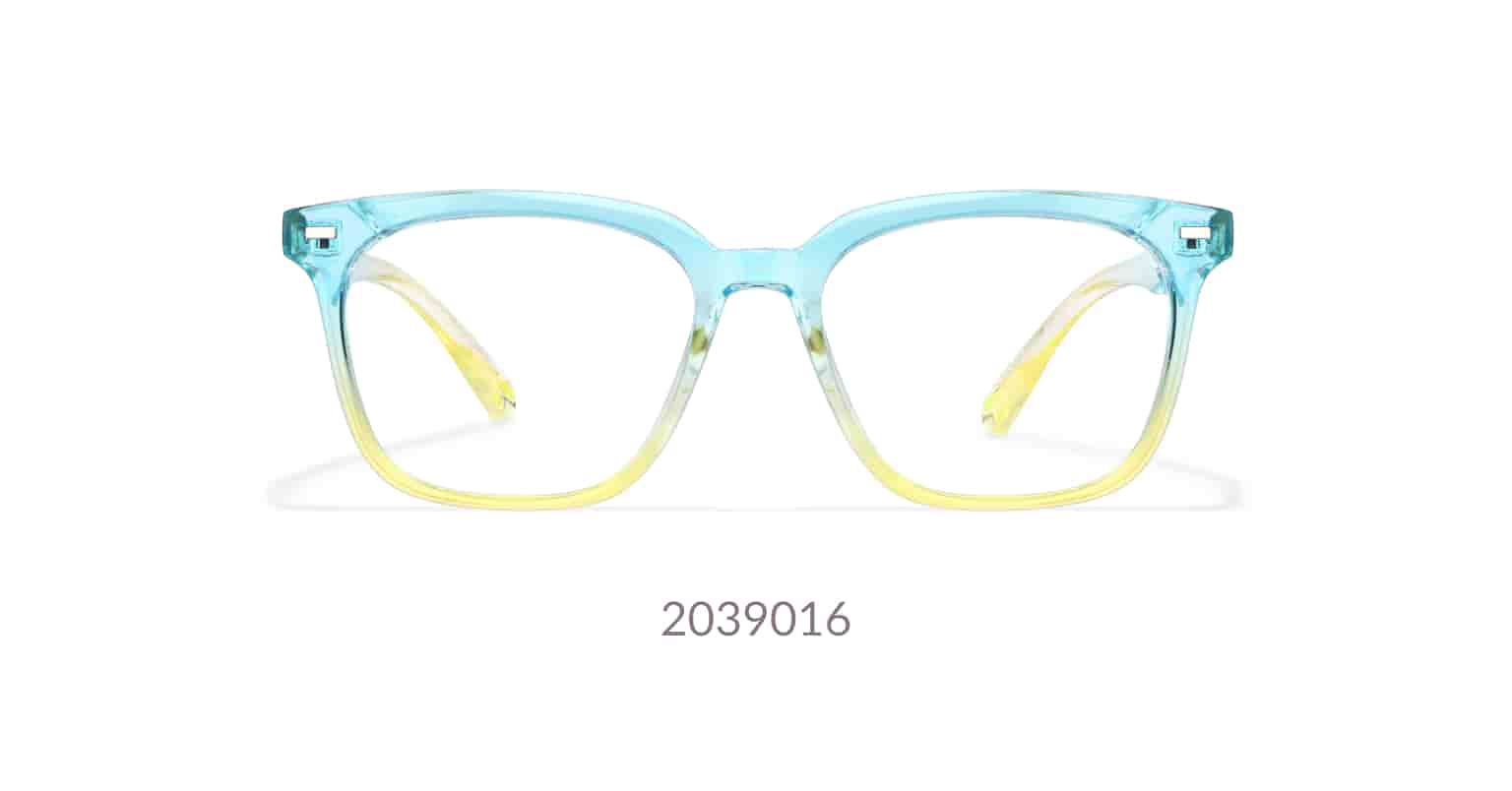 Image of zenni remakes andaman kids' square glasses #2039016 against a white background. 
