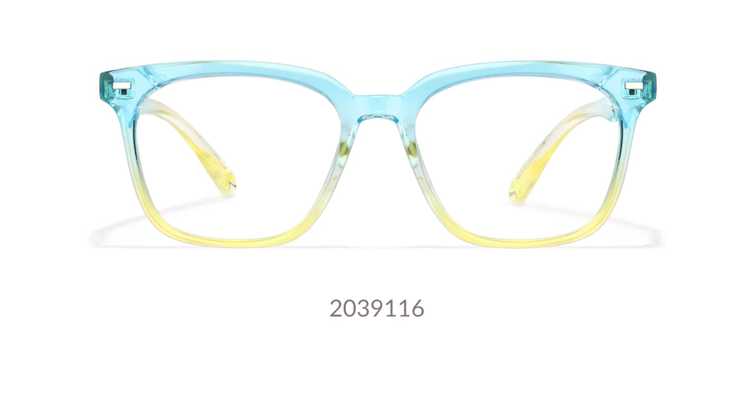 Image of zenni remakes andaman square glasses #2039116 against a white background. 