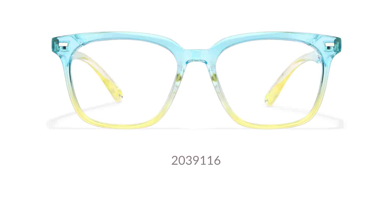 Image of zenni remakes andaman square glasses #2039116 against a white background. 