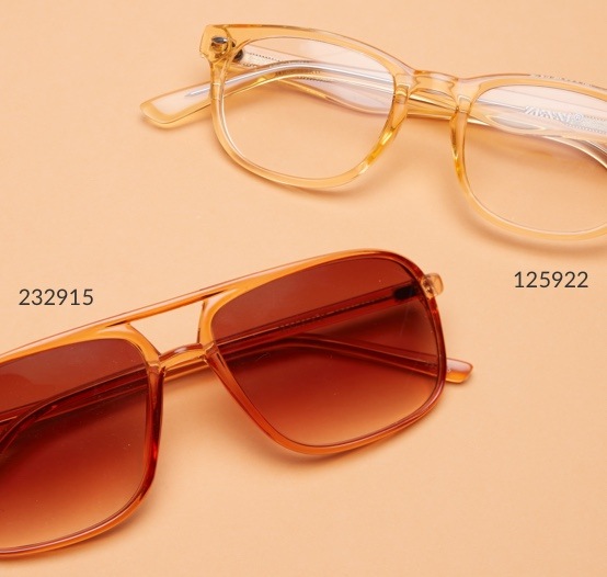 Under $10. Wallet-friendly styles for the whole family. Shop all. Image of Zenni oval glasses #125922 and Zenni aviator glasses #232915, on an orange background.