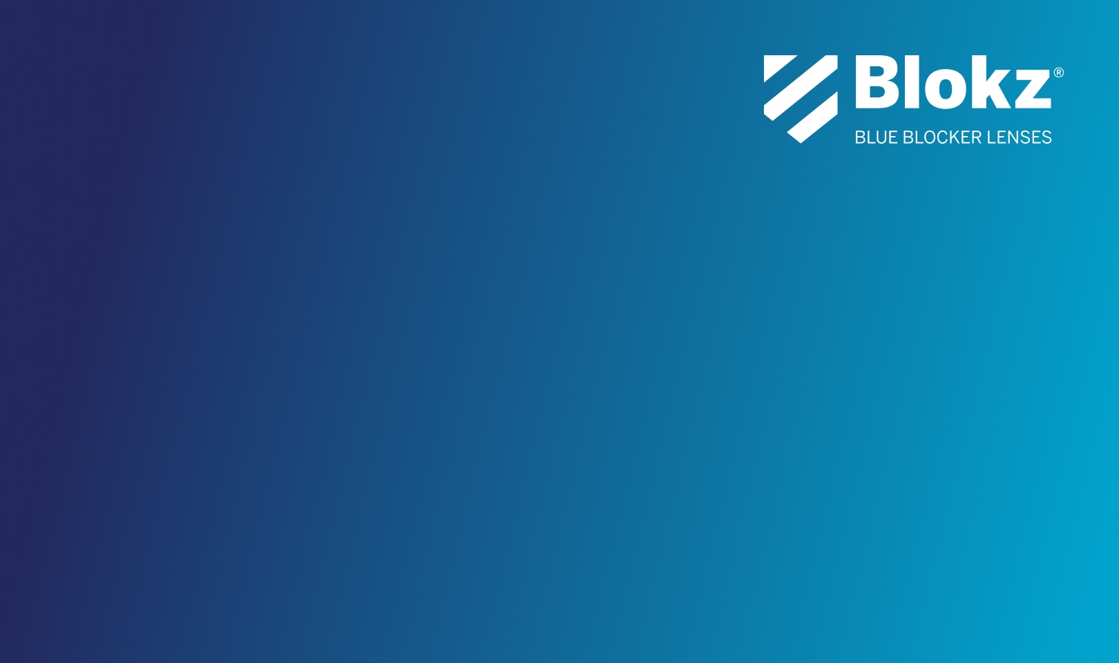 Image of an icon for Blokz, blue-blocker lenses, against a blue background.