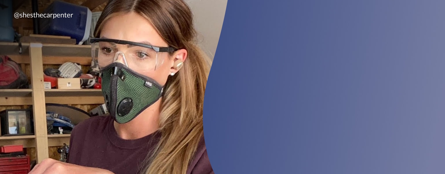 Image of Ashley (@shesthecarpenter) wearing Zenni fitover and protective goggles #A70180521.
