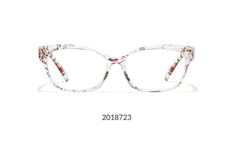 These cat-eye glasses offer incredible comfort and style at an unbeatable price. Made with lightweight TR90 plastic, this medium-wide frame is shown in translucent floral pattern.