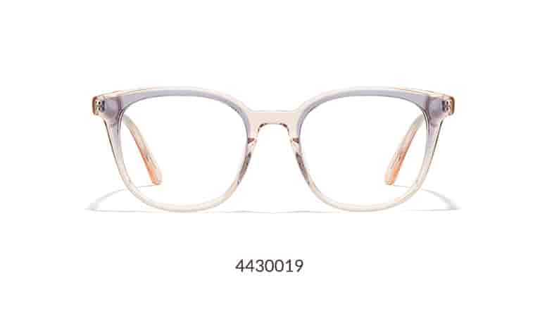 These fashion-forward square glasses have a lovely hint of translucent color. The medium-sized, high-quality frame is made with acetate that is hand-polished to a glossy finish. It is shown in translucent pink with a hint of lilac.