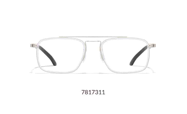 Make a true fashion statement in these modern silver metal rectangle glasses, which have a striking layered design around the lenses, giving it added depth and shine.