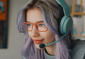 Individuals in varied settings—gaming, motorcycling, traveling, and exercising—wearing Zenni OptiFlex glasses and headsets, showcasing versatility and comfort.