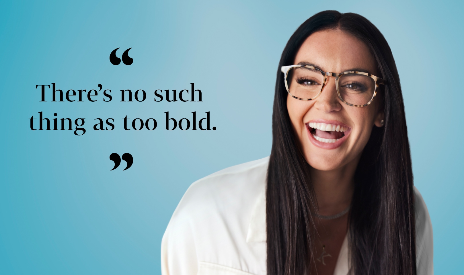 Claire Kittle, smiling wearing bold tortoise shell Zenni Travelers square glasses #4448935.
