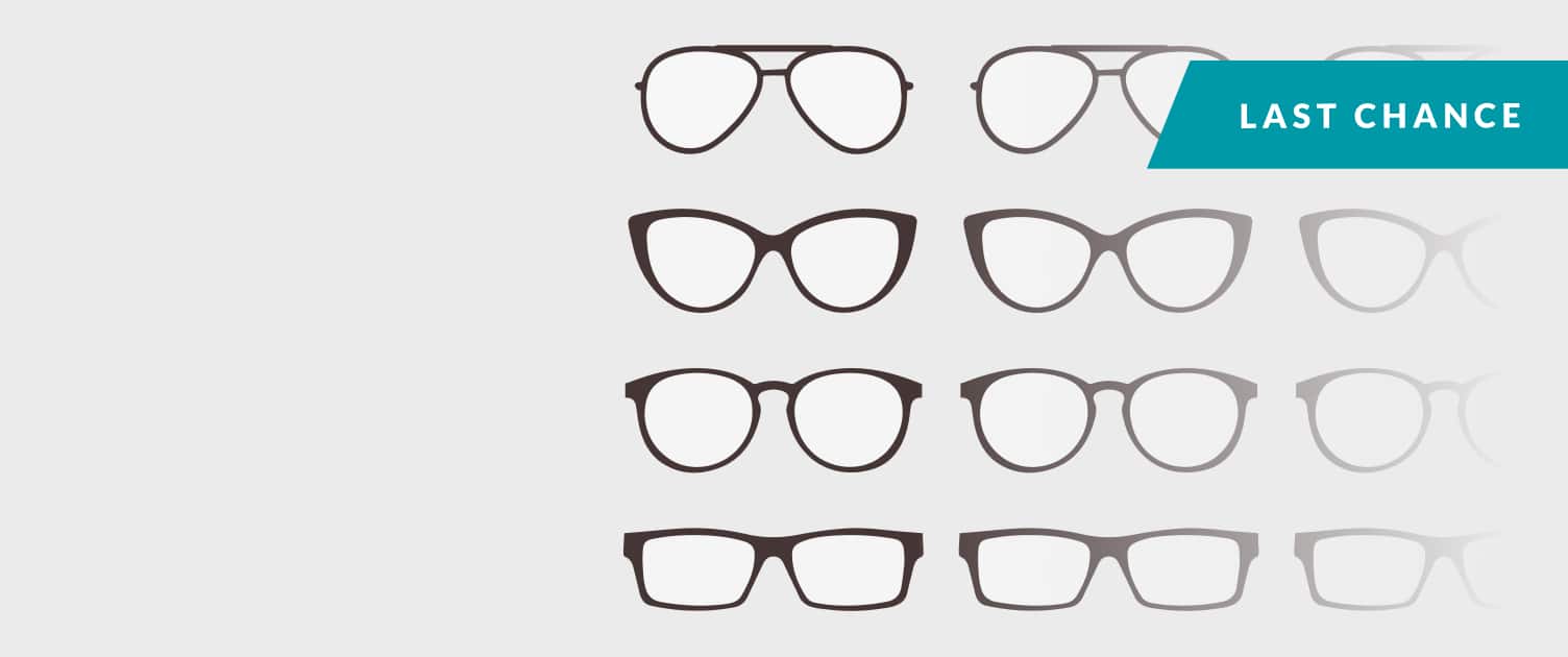 Image of a variety of glasses icons in a variety of shapes.