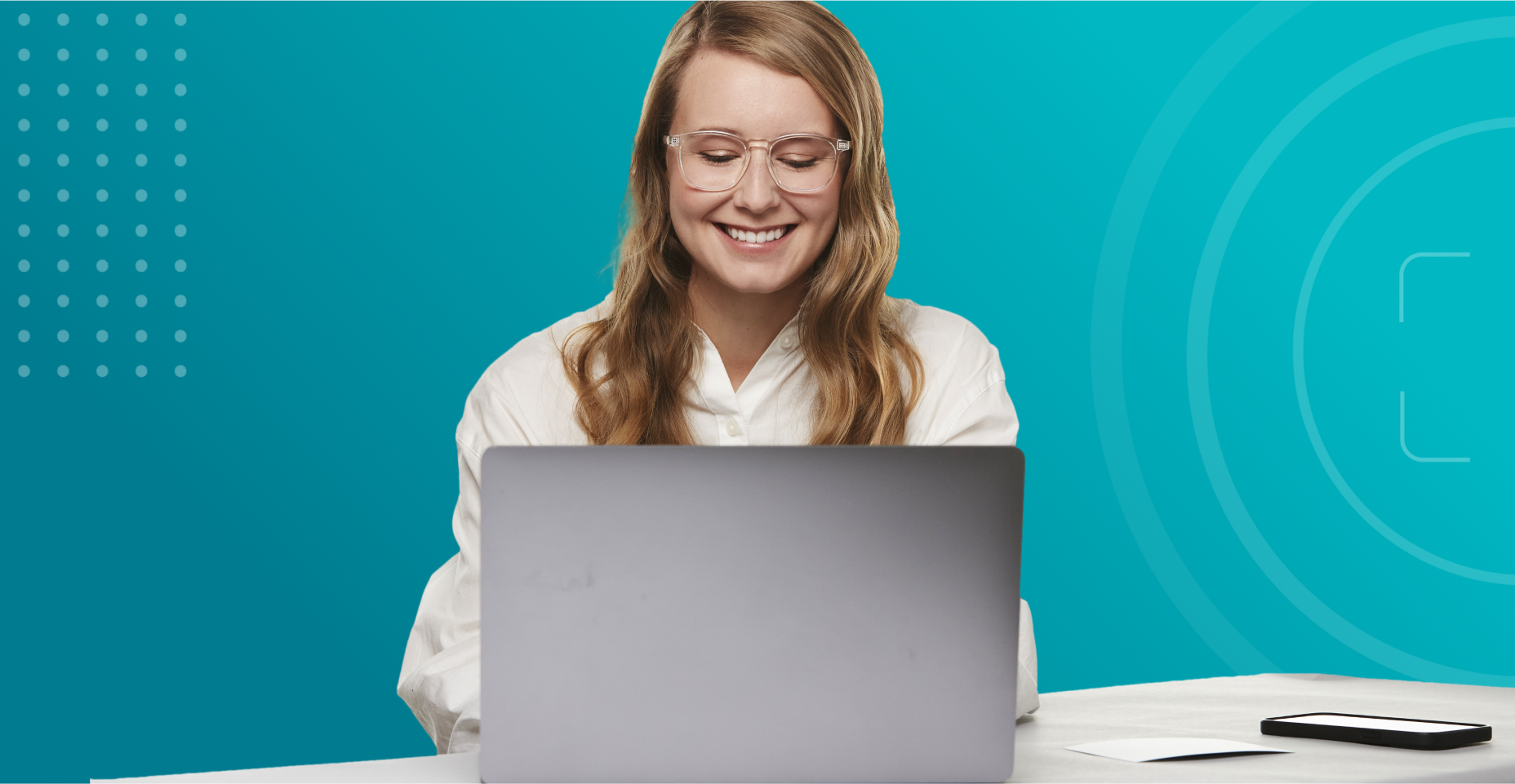 Woman saving her prescription information to her account.