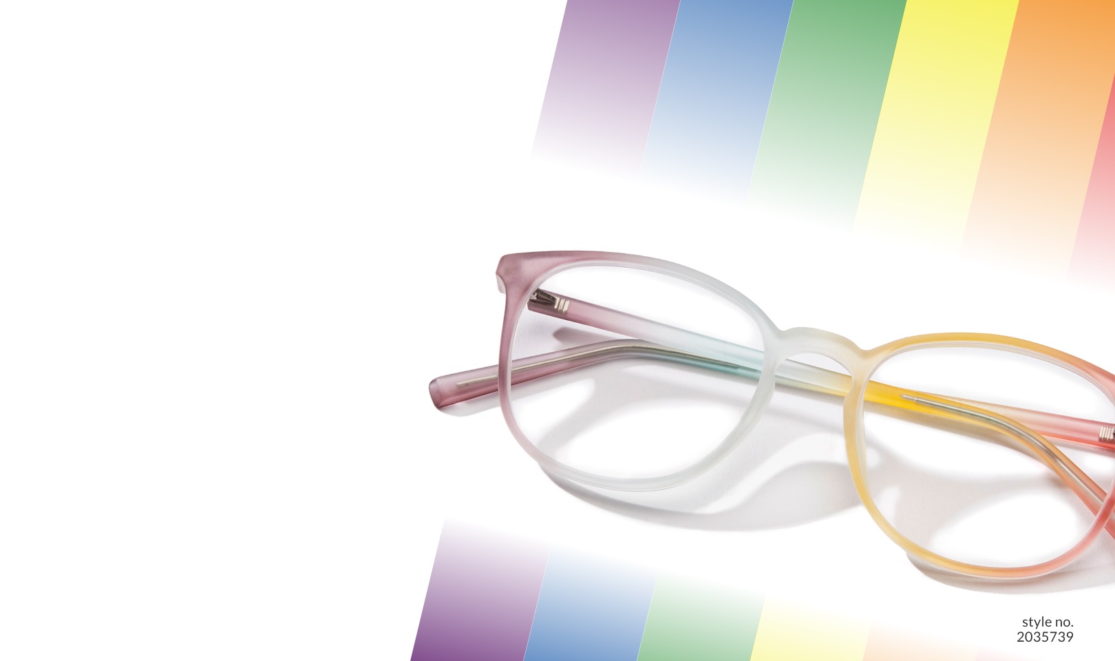 Image of a pair of Zenni kids’ round glasses #4433029 against a roll of purple gift wrap.