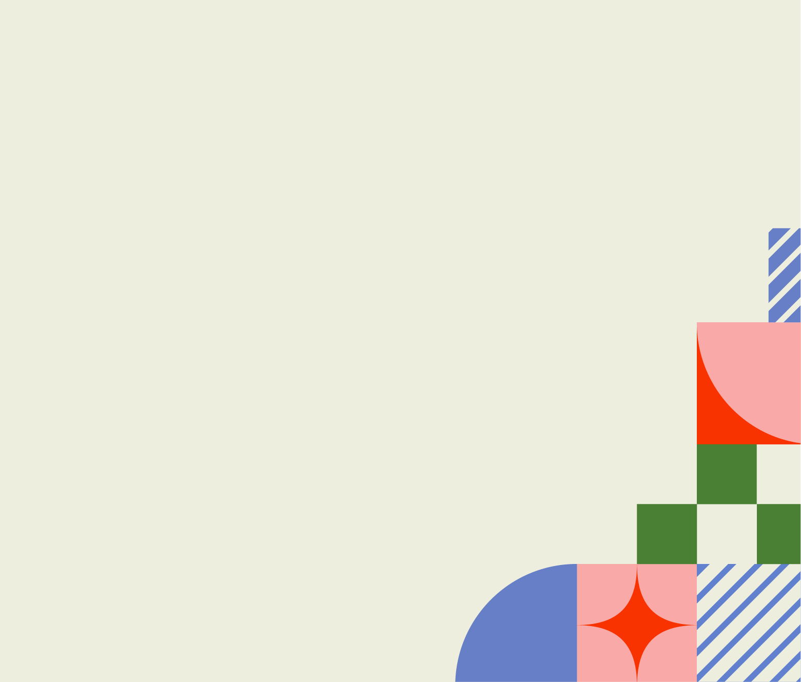 A festive color-block background.
