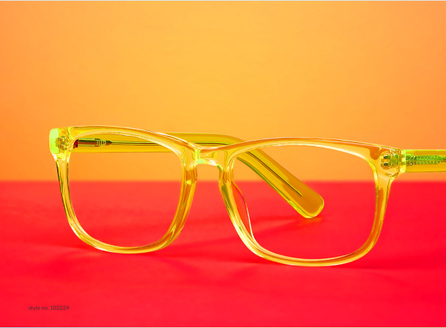 Bright yellow glasses frames clearance