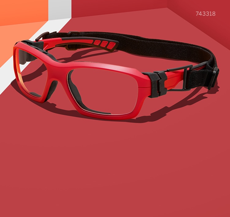 Sport Goggles Foam Padded and adjustable strap Red frame dbc-g819-red