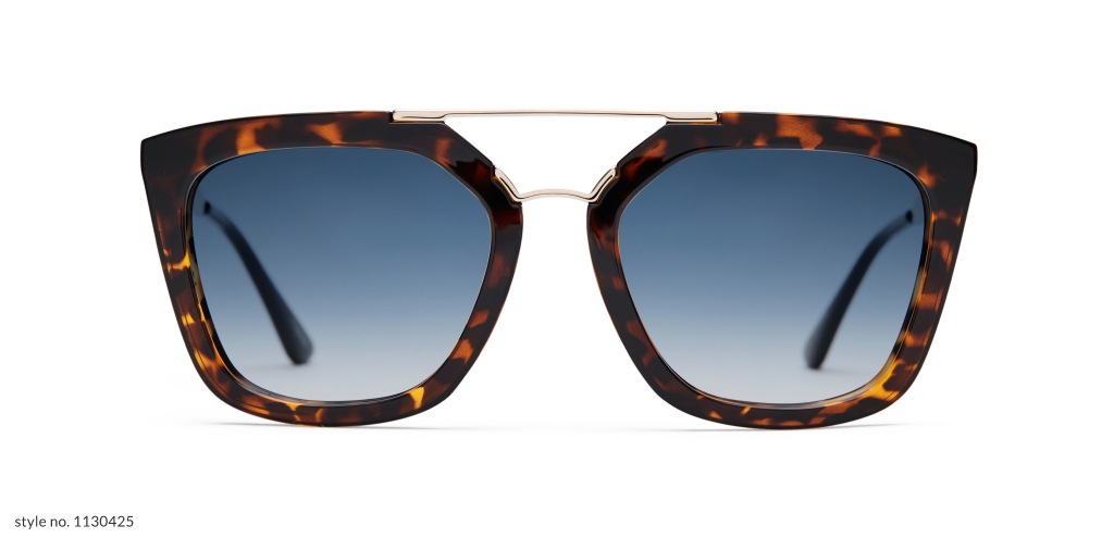Image of Zenni premium aviator sunglasses #1130425 against a white background.
