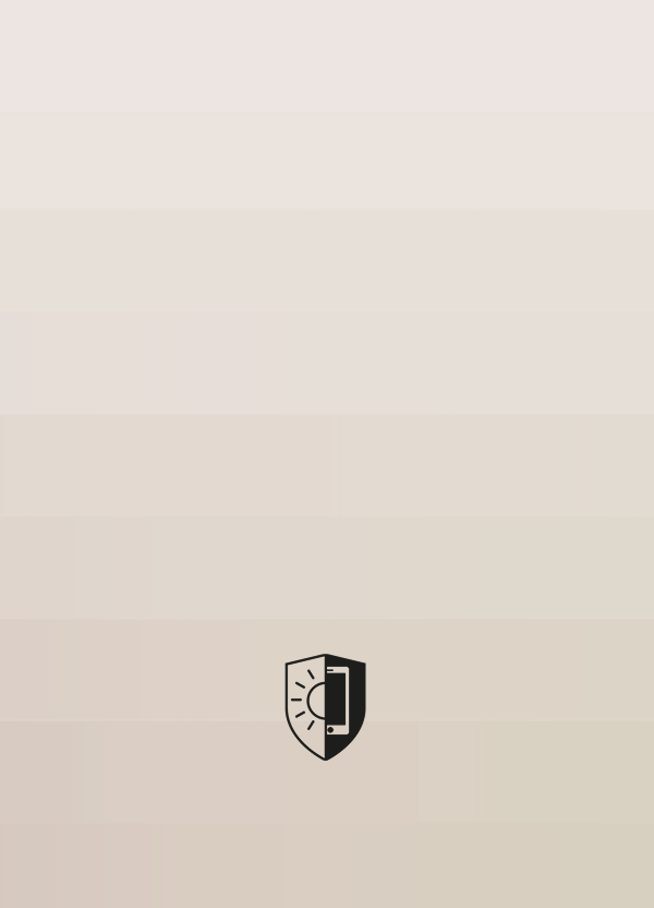 An illustration of the sun and a smartphone superimposed on a shield shape.