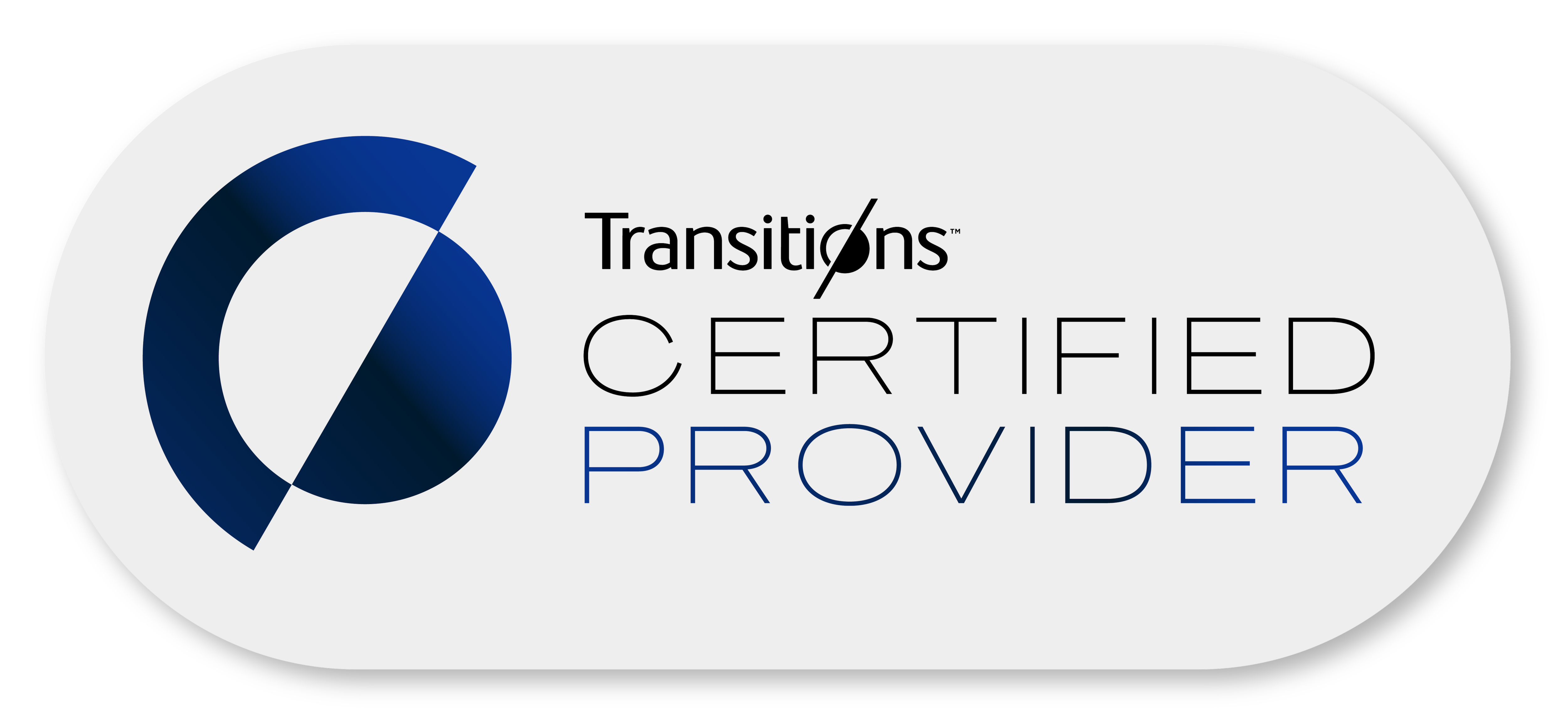 Transitions Optical certified provider digital badge