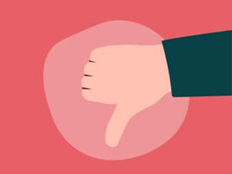Thumbs down icon illustration