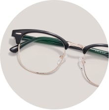 Image of a pair of black Zenni browline glasses #195421