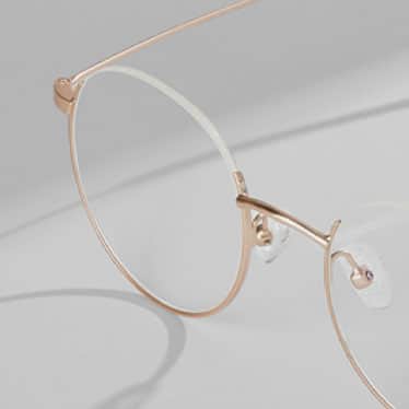 A pair of Zenni optical eyeglass frames with Trivex lenses.