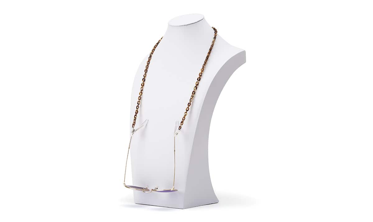 Brown Mini Oval Link Eyeglass Chain-angle-view-02
