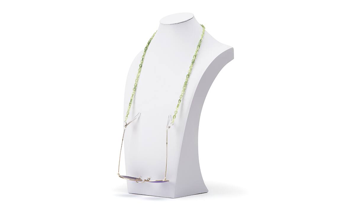 Green Mini Oval Link Eyeglass Chain-angle-view-02
